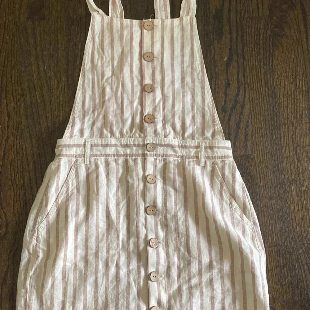 Garage Striped Overall Dress - Picture 2 of 4